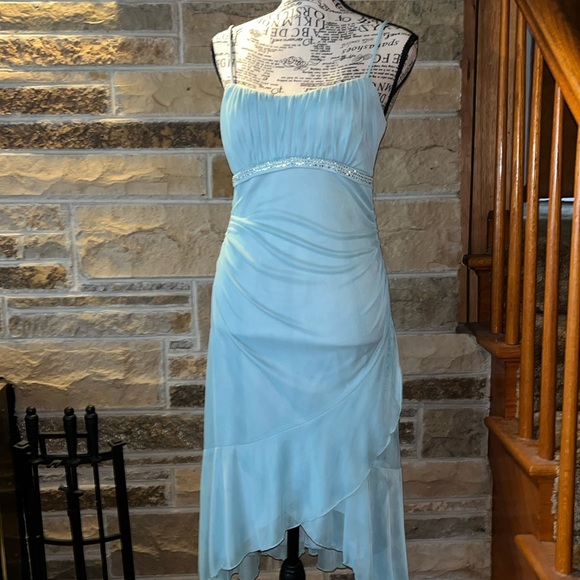 Studio Y small long short dress. Longer in back, shorter front.  Seafoam green - Picture 1 of 12